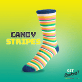 Candy Striped Bamboo Monthly Socks