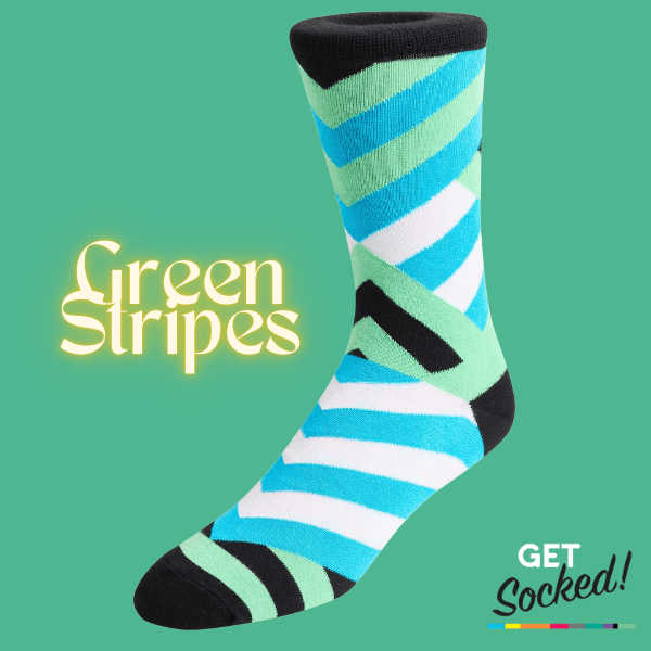 Green Striped Bamboo Socks | Classic & Breathable GetSocked!