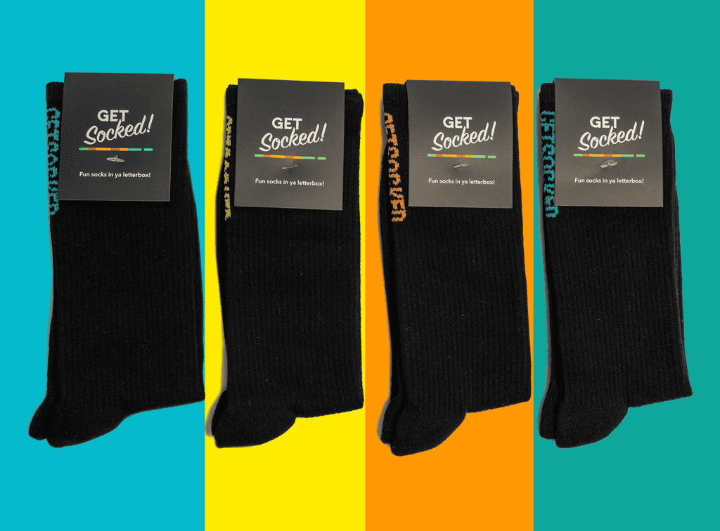 Gym Socks - 4 Pairs of Black Bamboo Socks - Australias #1 Rated Socks GetSocked!
