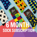 6 Month Sock Subscription (PrePaid),  GetSocked!