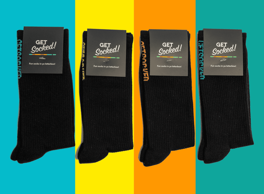 Unisex Gym Socks - 4 Pairs of Black Bamboo Socks