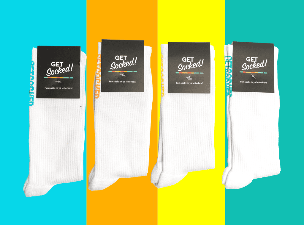 Unisex Gym Socks - 4 Pairs of White Bamboo Socks - GetSocked!