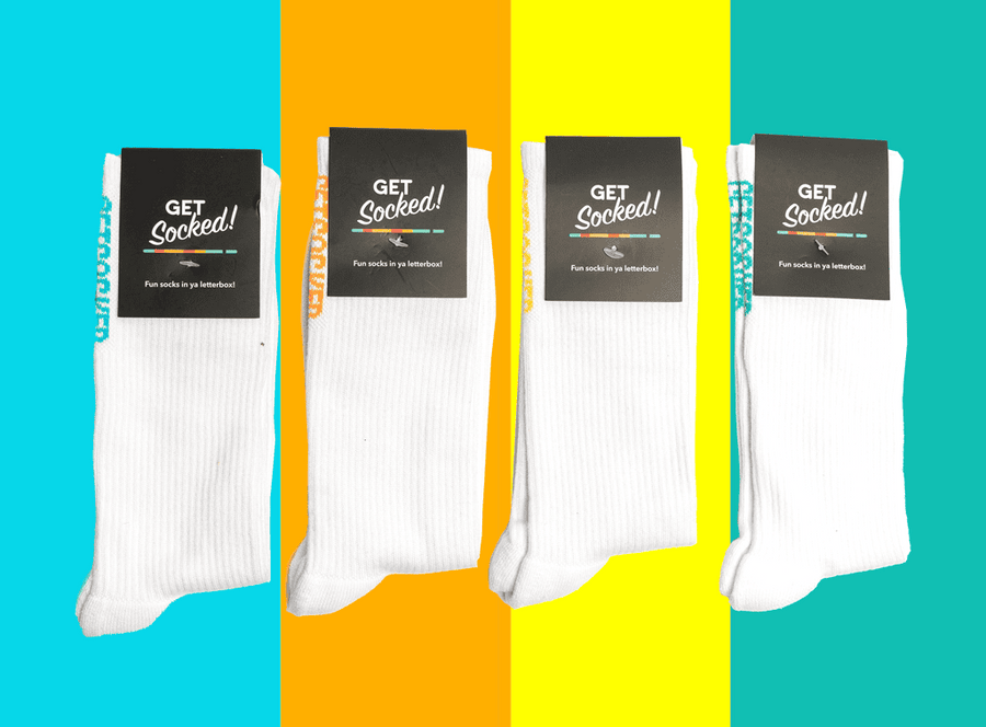 Unisex Gym Socks - 4 Pairs of White Bamboo Socks