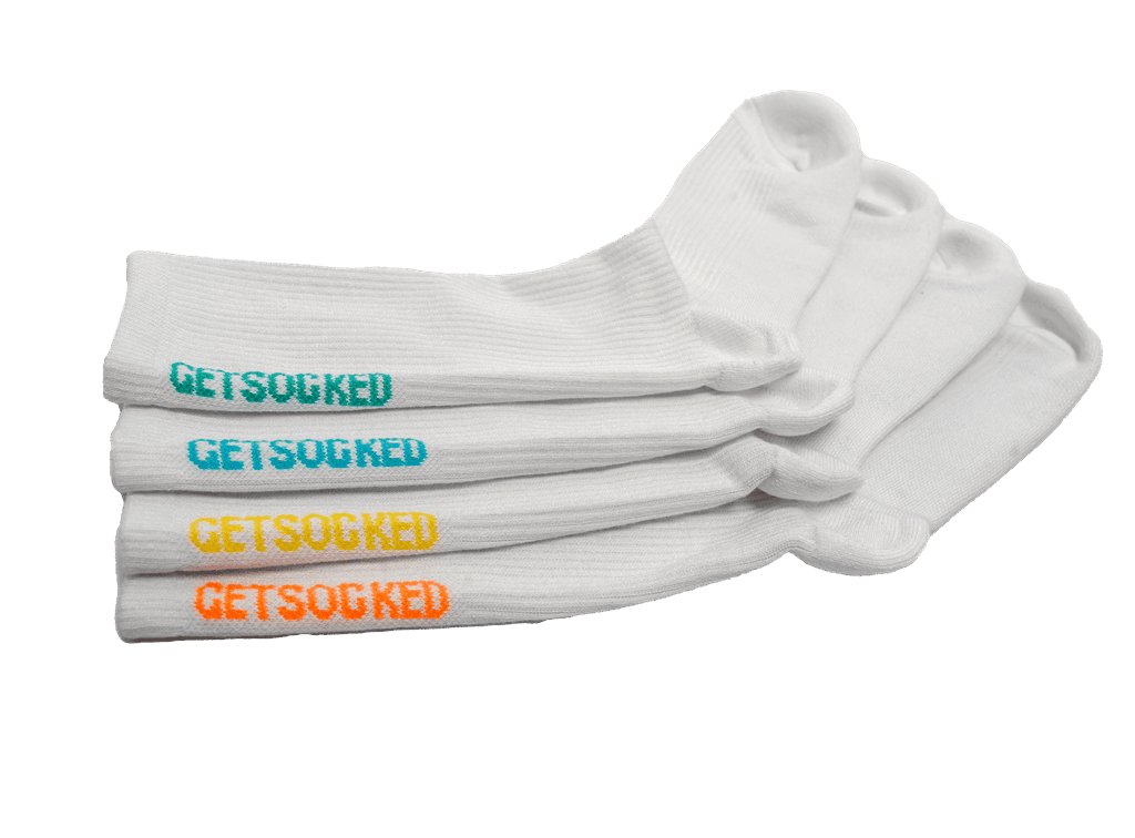Gym Socks - 4 Pairs of White Bamboo Socks