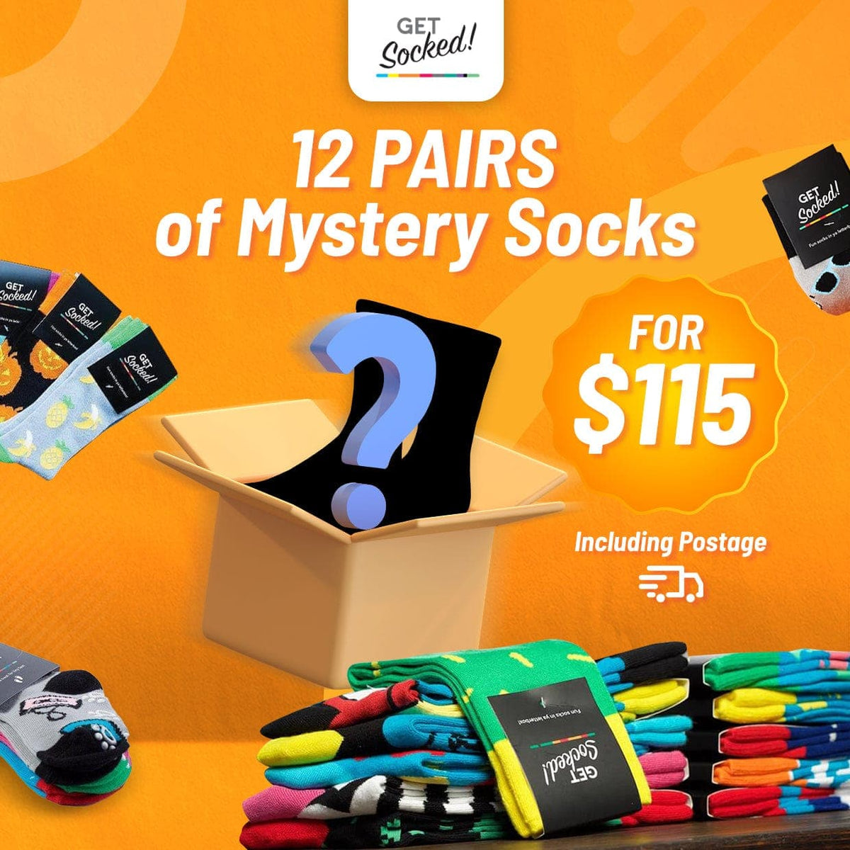 12 Pack Mystery Bamboo Sock Pack