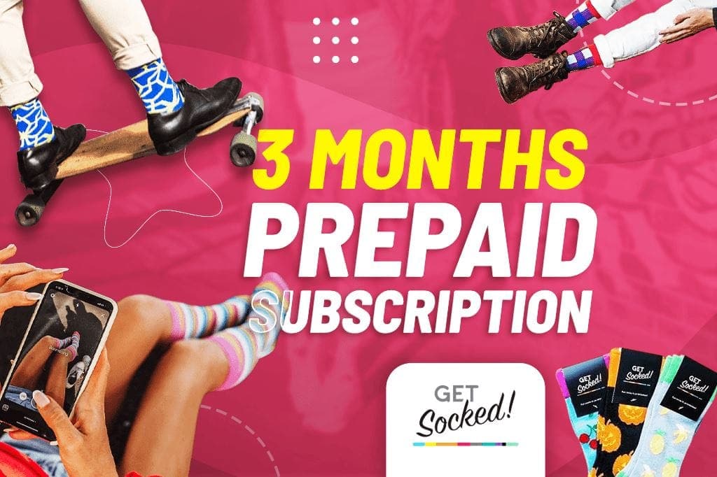 3 Monthly Sock Subscription (PrePaid)