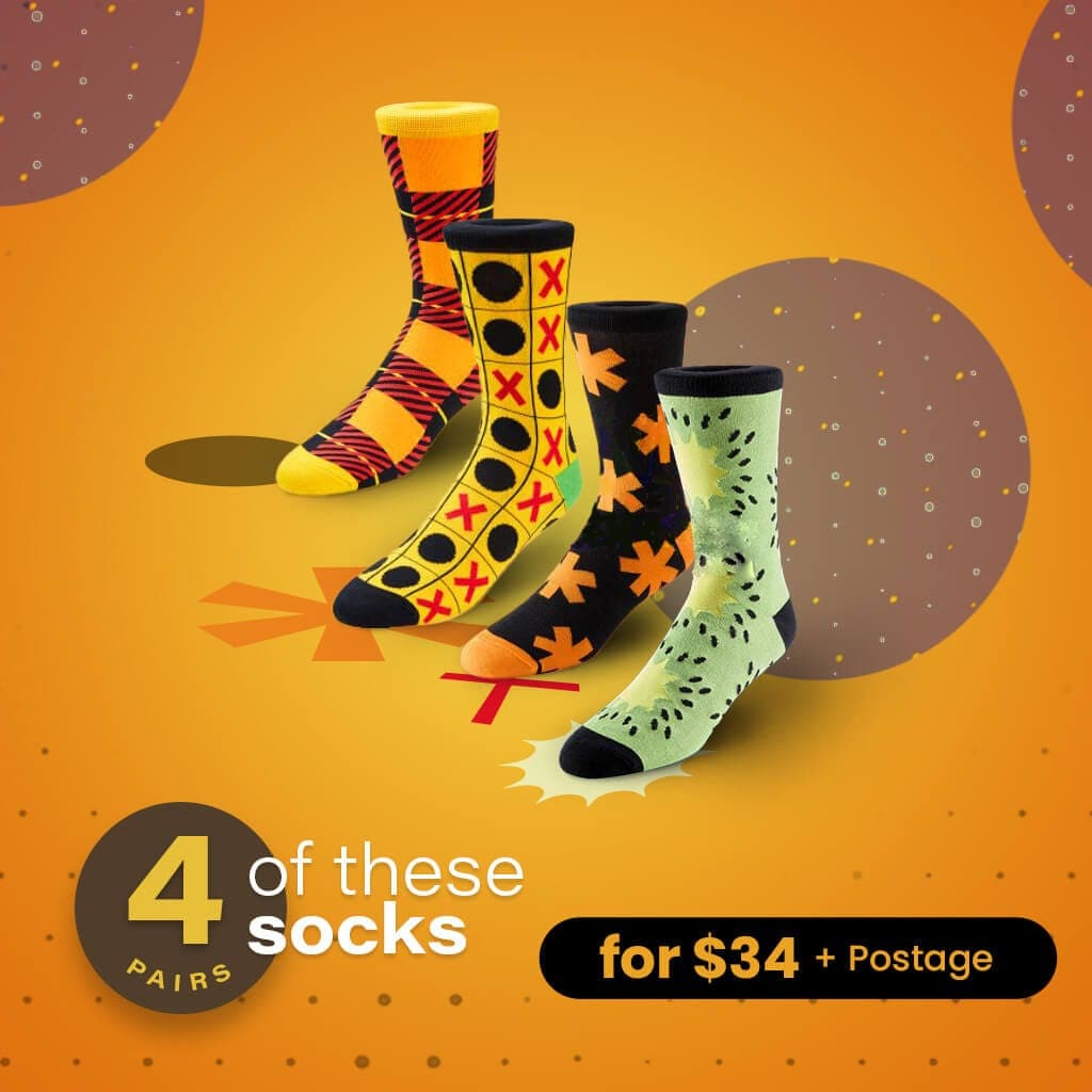 4 Pack Bamboo Socks