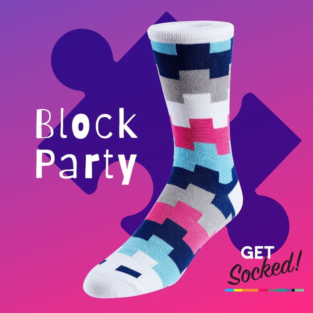Block Party  - Bamboo Socks - Australias #1 Rated Socks GetSocked!