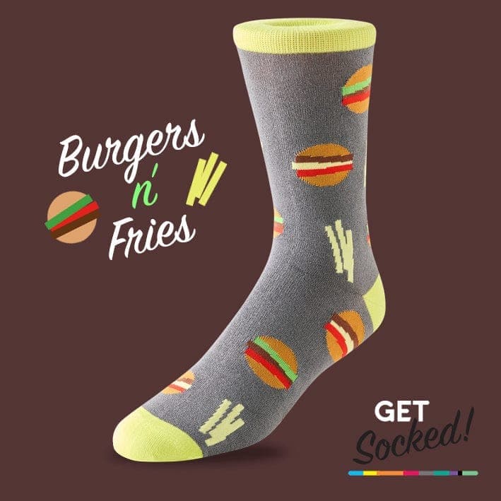 Burger  - Bamboo Socks - Australias #1 Rated Socks GetSocked!