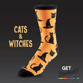Cats & Witches Bamboo Socks - Australias #1 Rated Socks GetSocked!
