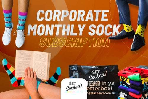 Corporate Monthly Sock Subscription - Australias #1 Rated Socks GetSocked!