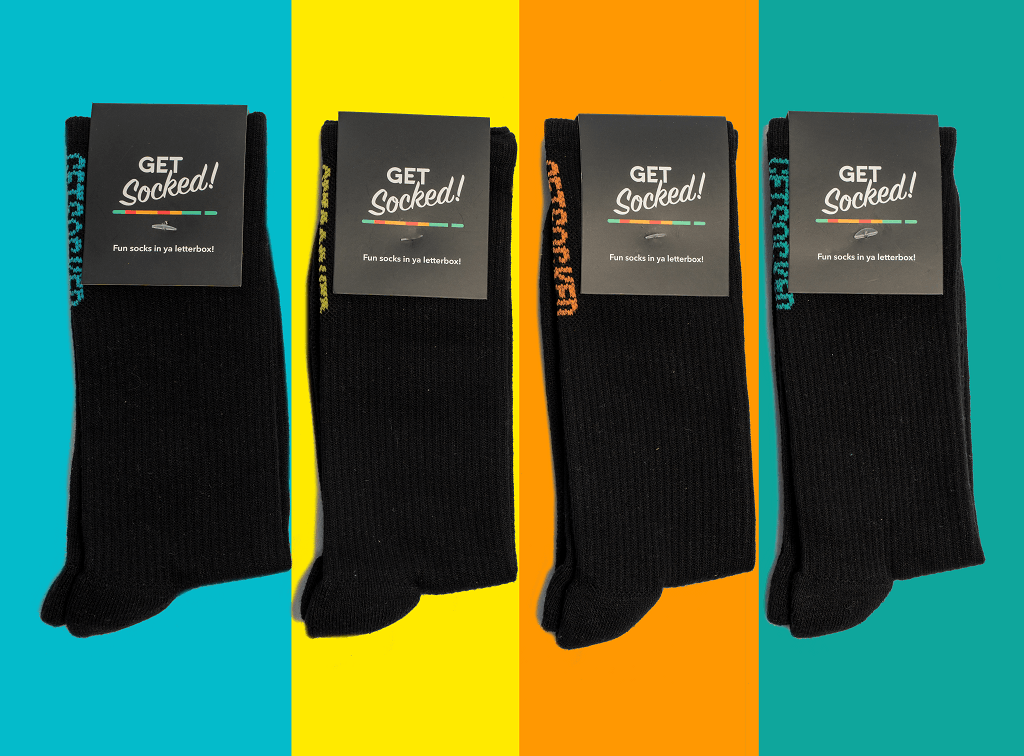 Gym Socks - Black and White Bamboo Socks GetSocked!