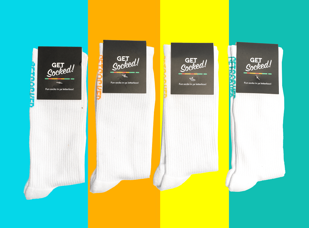 Gym Socks - Black and White Bamboo Socks GetSocked!