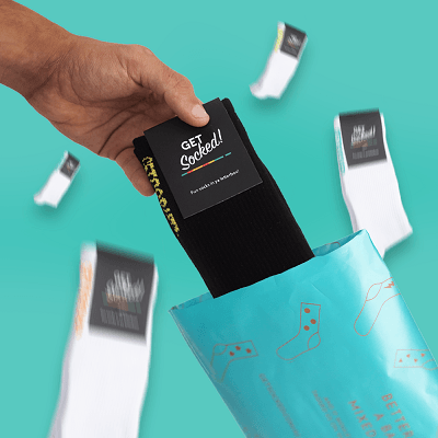 Gym Socks - Black and White Bamboo Socks GetSocked!