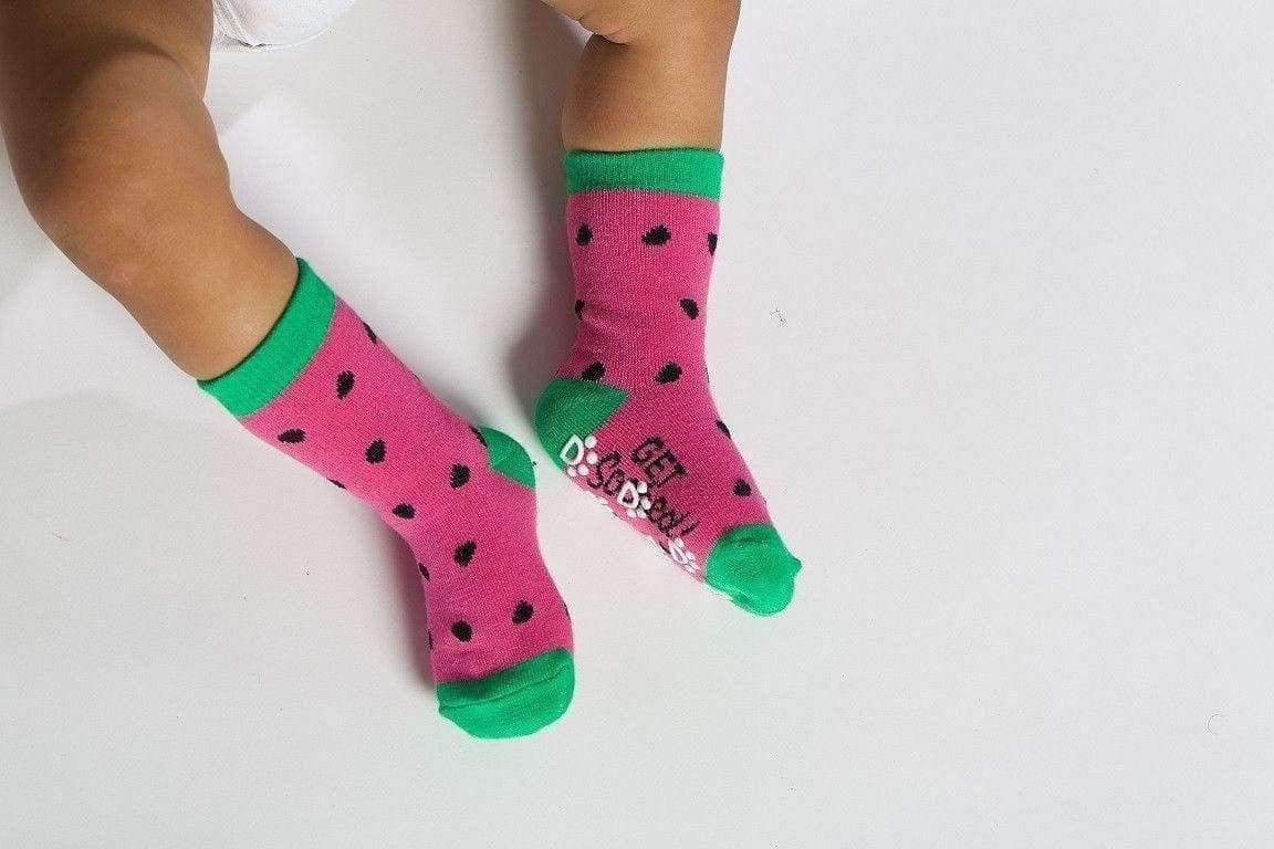 Watermelon  - Baby Socks,  Perfect For Kids Aged 1-4 Years GetSocked!