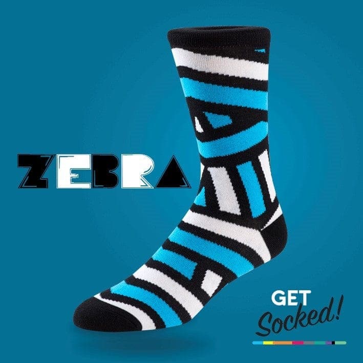Zebra 2.0 - Bamboo Socks  - Australis #1 Rated Socks GetSocked!